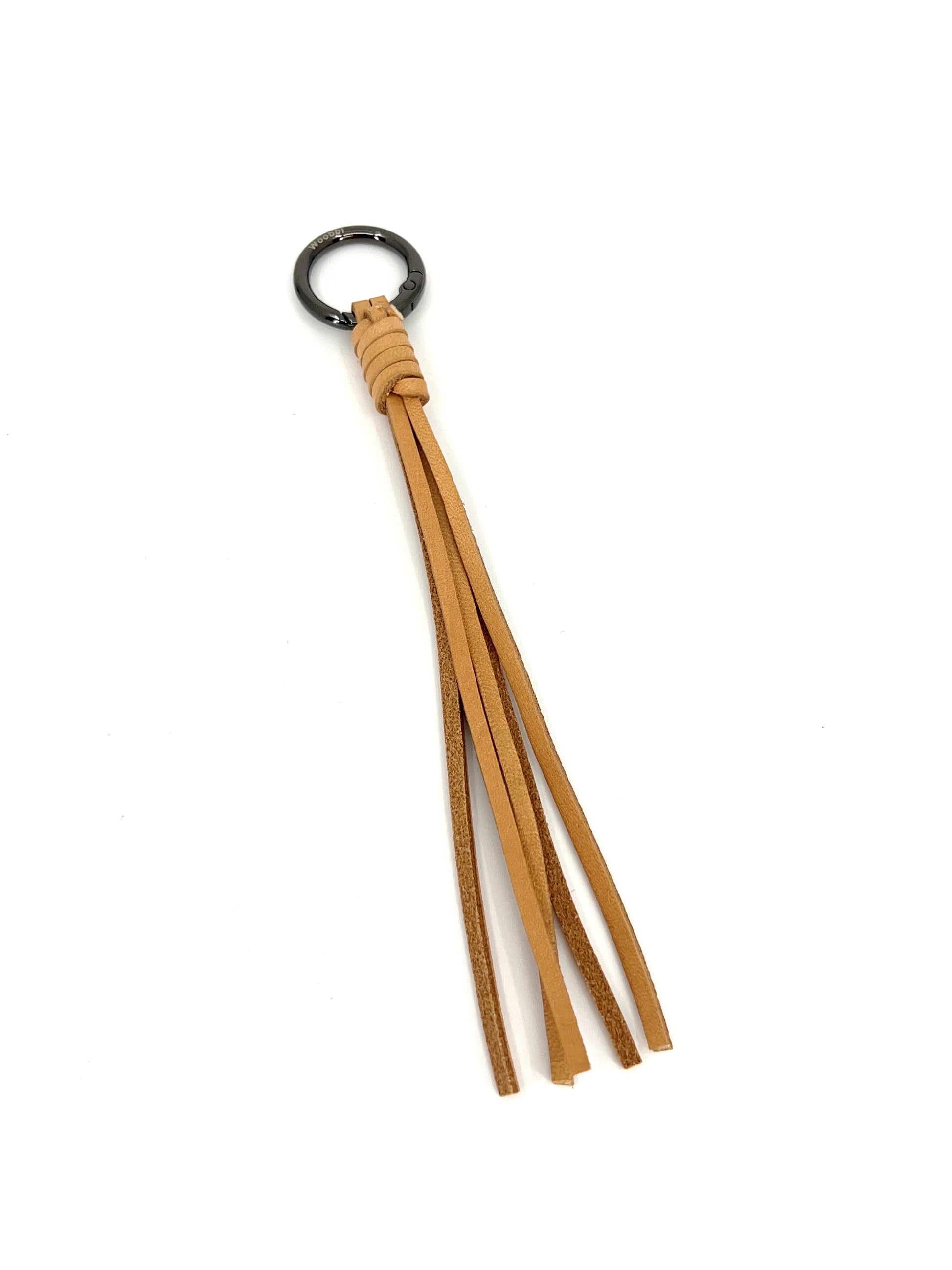 Minimal Tassel Charm in Cowhide