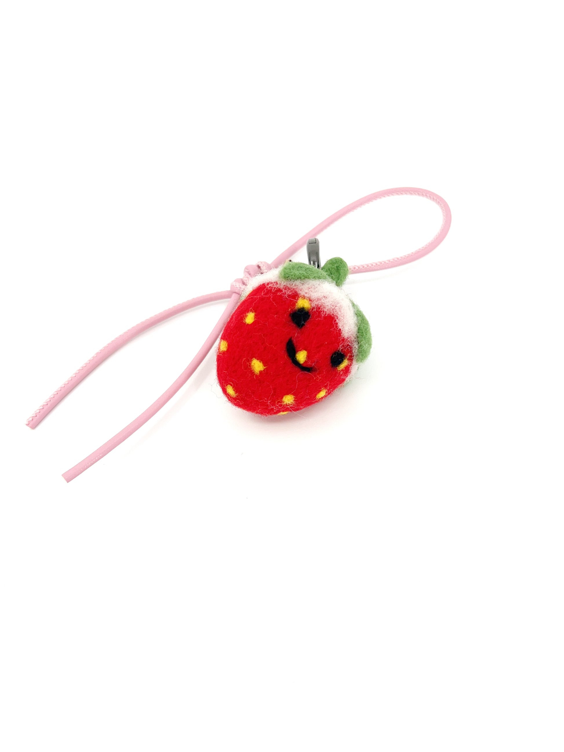 Smily Strawberry Key Fob & Bag Charm