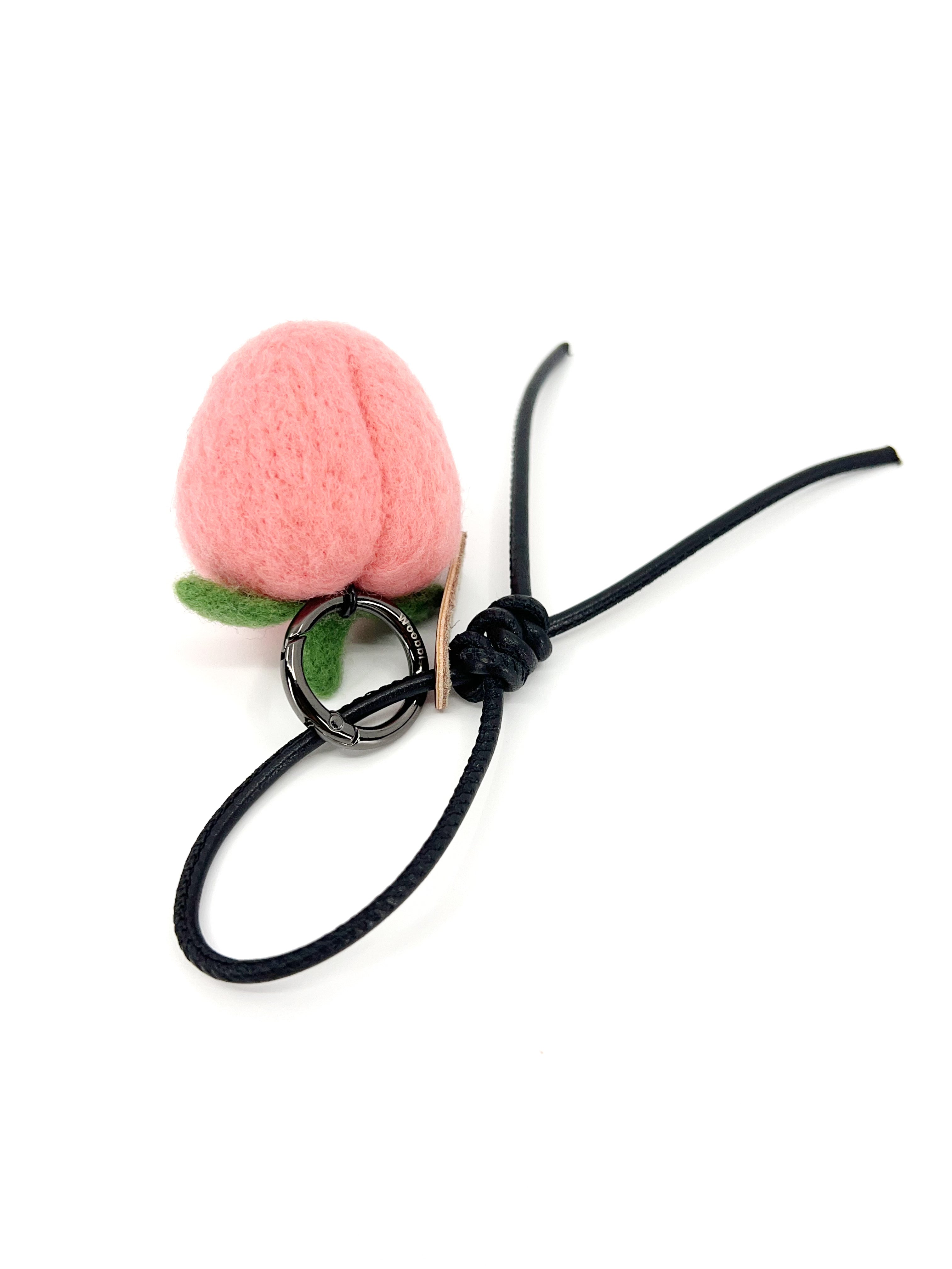 Winky Peach Key Fob & Bag Charm