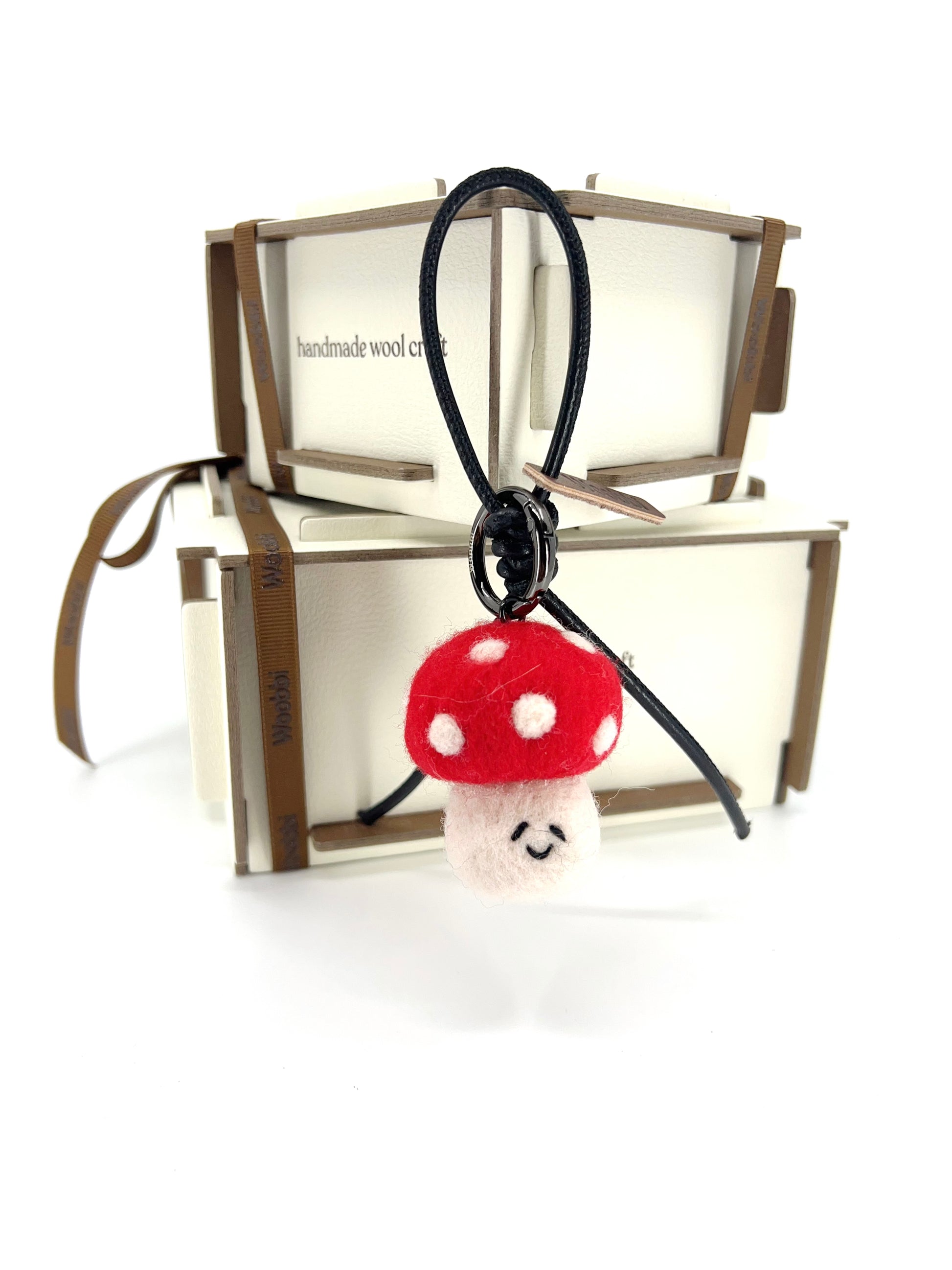 Smily Mushroom Key Fob & Bag Charm