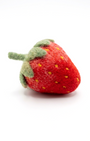Needle felted strawberry magnet made from natural wool, 6 cm kitchen fridge decor